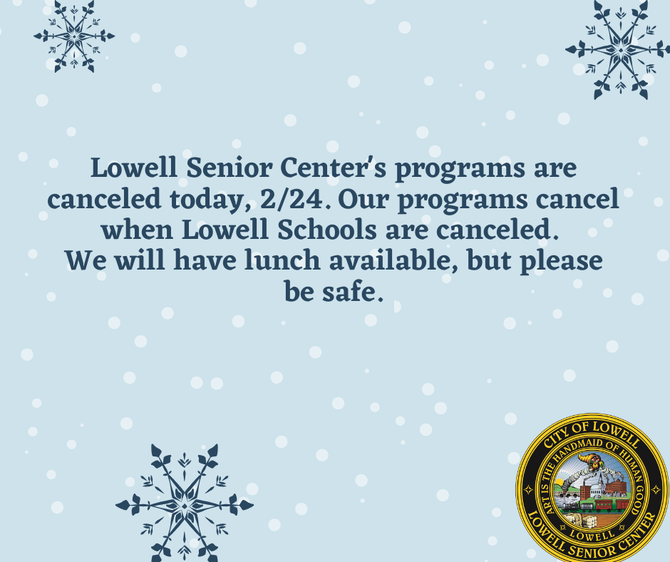 Senior Center Programs Canceled 2/24
