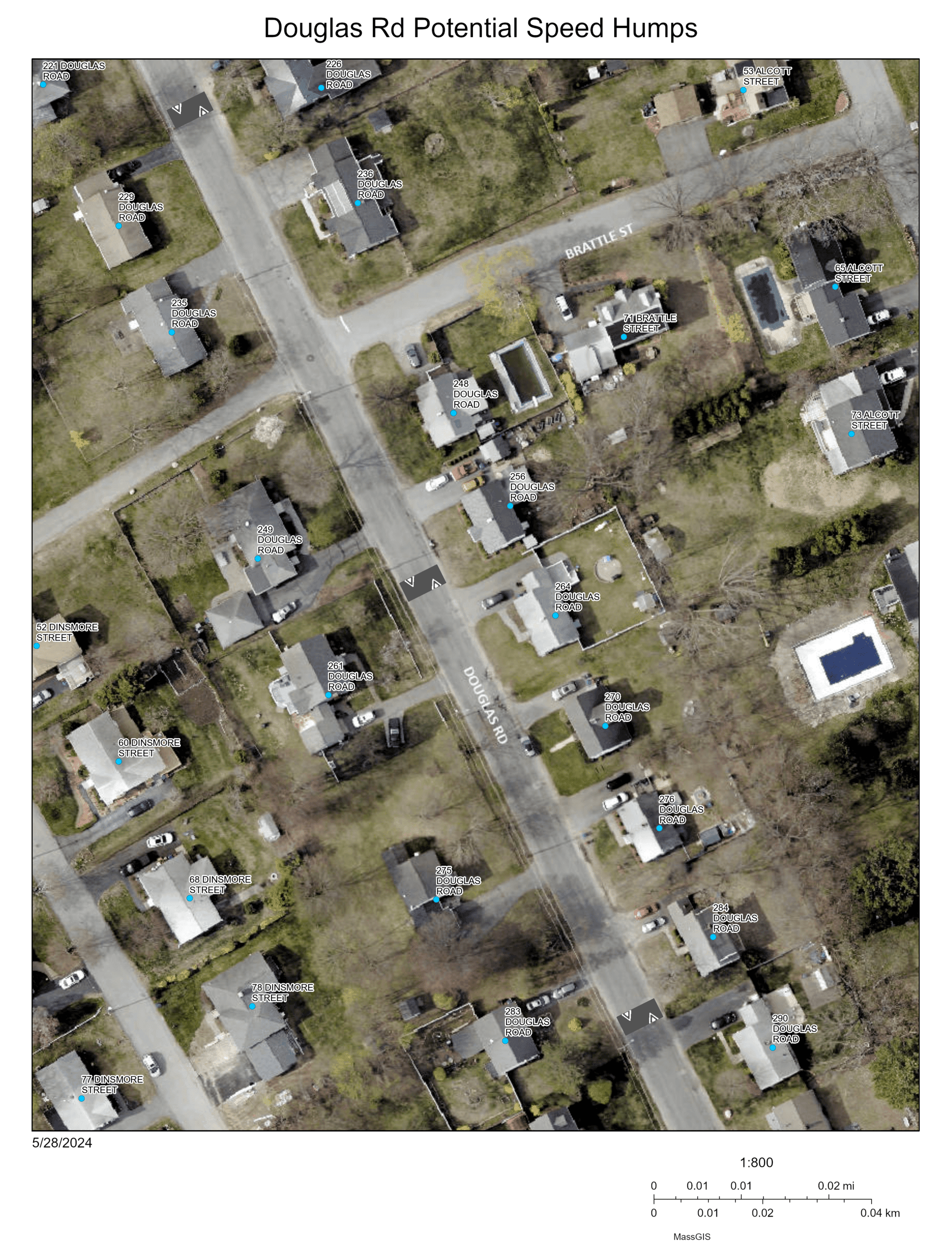 Douglas Rd Potential Speed Humps